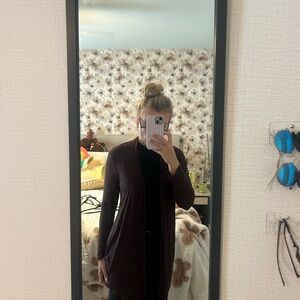 Elegant Brown Women's Cardigan